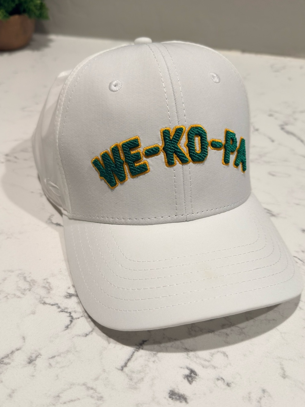 WE-KO-PA White Embroidered Baseball Hat